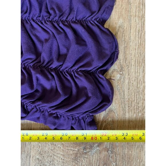 NWT LAZY OAF Purple Rusched Flare Bell Bottom Pants Trousers   Women's Size 28 - Picture 8 of 8